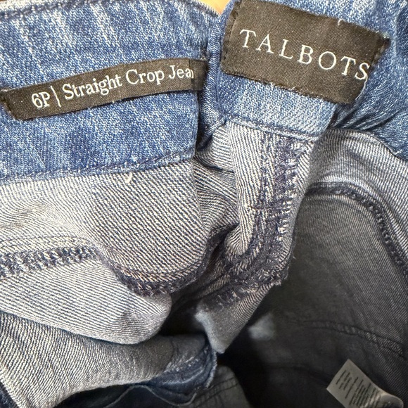 Talbots women’s linen crop straight leg jean size 6p - Picture 11 of 14